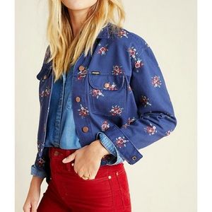 NWOT Wrangler Flower Print Retro Crop Jacket
